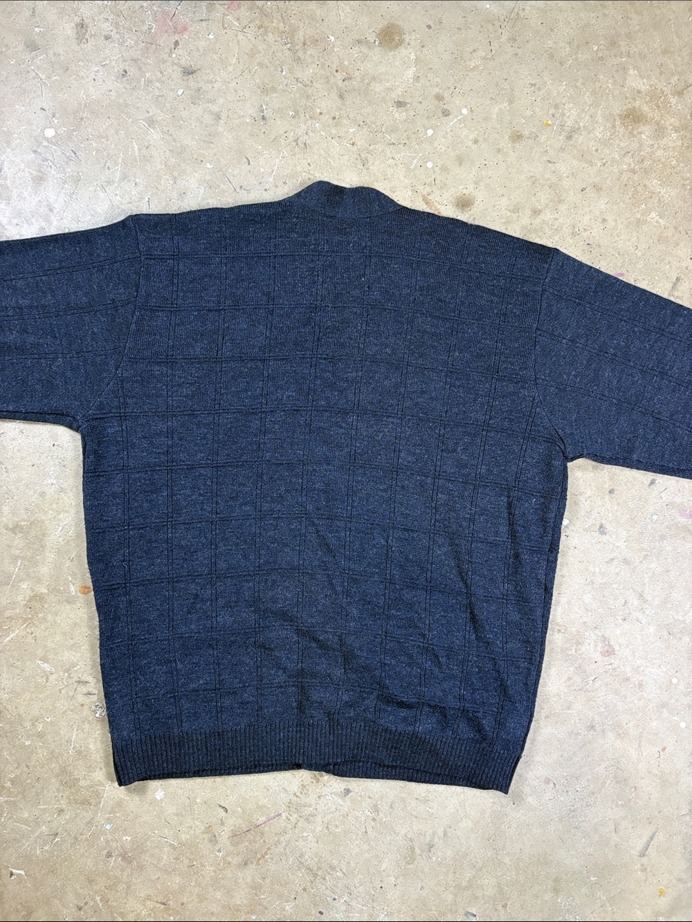 Vintage Men's Marks & Spencer Men’s Dark Navy Cardigan Sweater | Size Large - Picture 2 of 6
